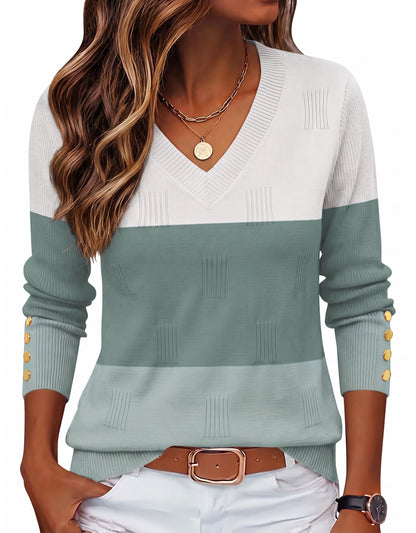 Zeagoo Womens V Neck Sweaters