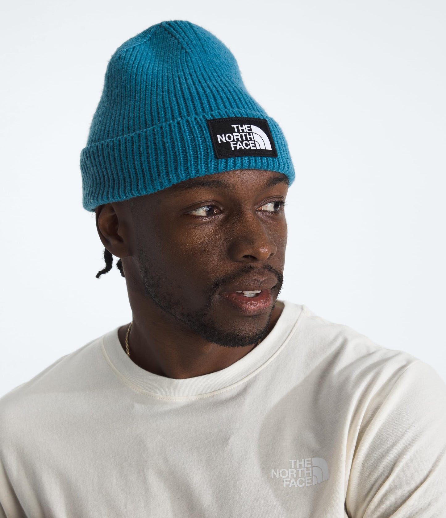 THE NORTH FACE TNF Logo Box Cuffed Beanie | Classic Fit, Rib Knit Winter Hat for Men & Women