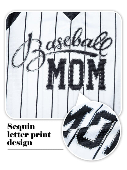 Baseball Shirt Women Baseball Mom Shirts Baseball Game Day Top