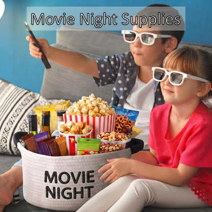 Yungyan Halloween Movie Night Supplies Snack Tray, Orange Gift Basket