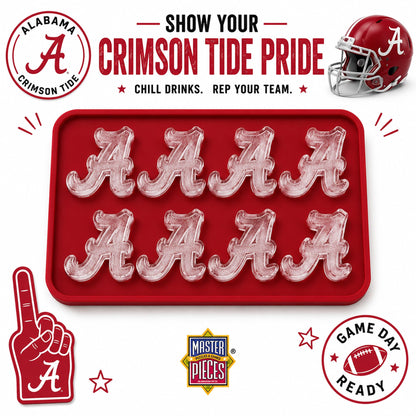 Masterpieces Fanpans Ncaa Alabama Crimson Tide Silicone Ice Cube Tray Set - Fun Alabama Merchandise, Dishwasher Safe