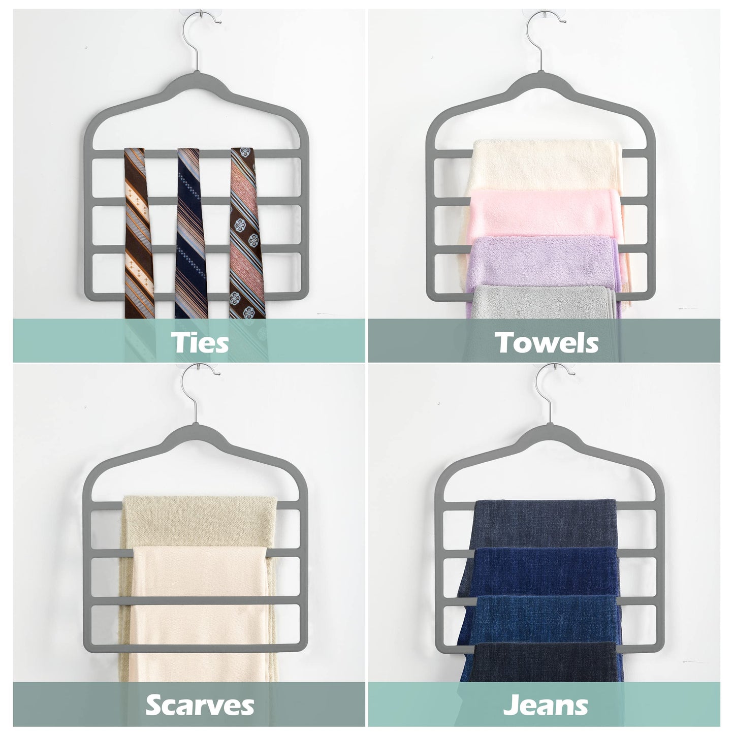 Velvet Pants Clothes Hanger Space Saving Non Slip Pants Shorts Hanger