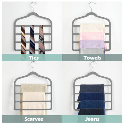 Velvet Pants Clothes Hanger Space Saving Non Slip Pants Shorts Hanger