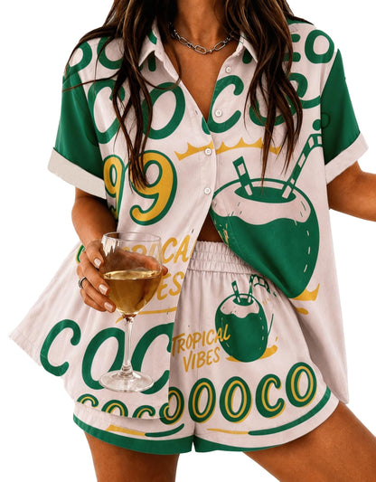 LOVESHOOT 2 Piece Short Sets