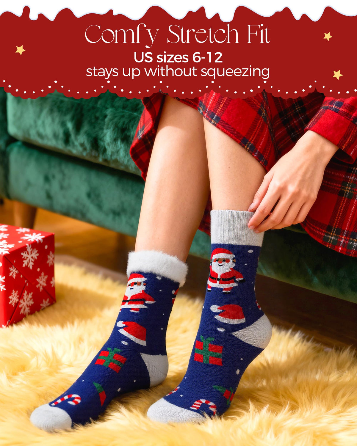 AIVEI Halloween Gifts Fuzzy Socks for Women Boo Spooky Basket Stuffers