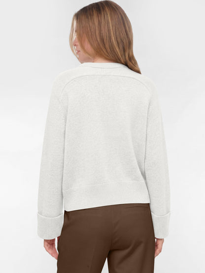 ANRABESS Sweaters for Women Cropped Fall Lightweight Pullover