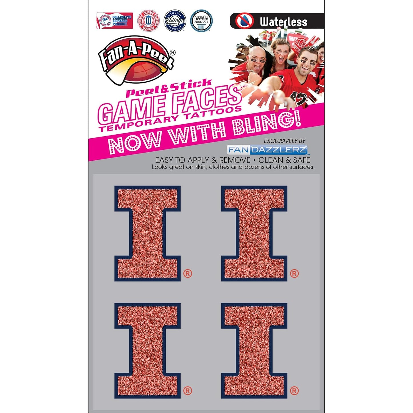 Alabama Waterless Temporary Tattoos - Hypoallergenic Peel and Stick Waterproof Temporary Tattoos - Officially Licensed