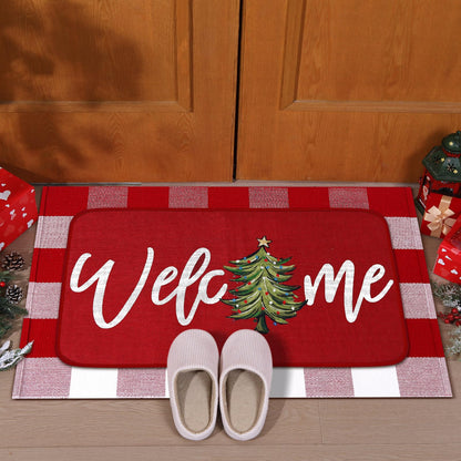 Tinideya 2 Pcs Halloween Door Mats Outdoor Layered Ghost Front Door Mat