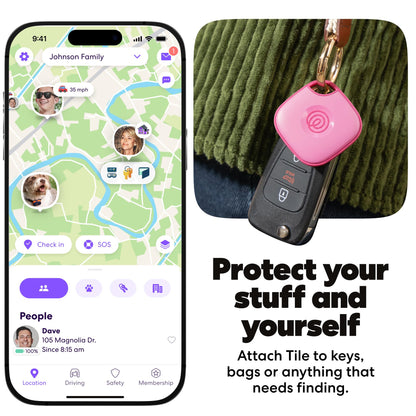 Life360 Tile - Bluetooth Tracker, Keys Finder and Item Locator for Keys, Bags and More. Phone Finder. Both iOS and Android Compatible. 1-Pack (Green Surf)