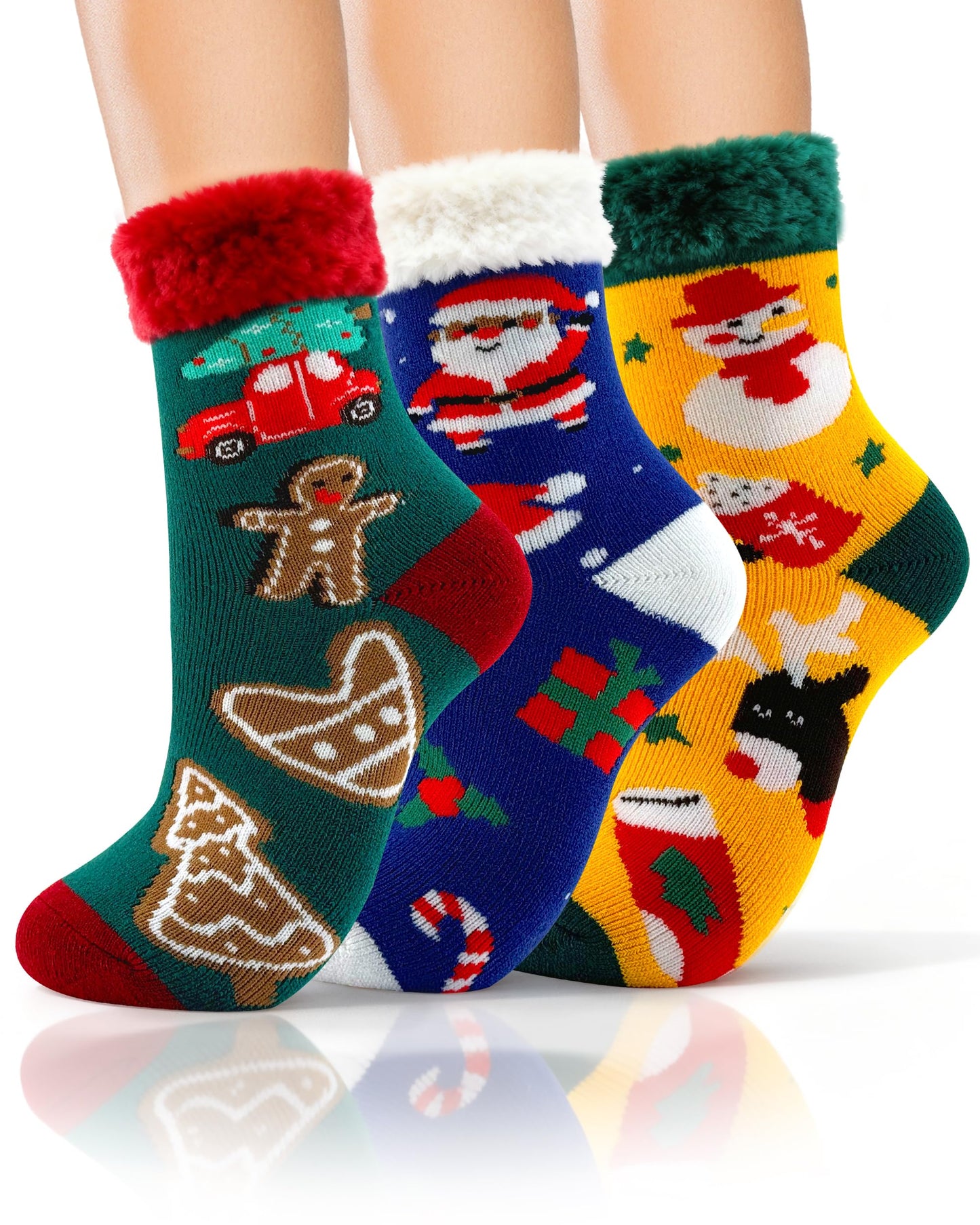 AIVEI Halloween Gifts Fuzzy Socks for Women Boo Spooky Basket Stuffers