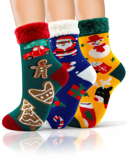 AIVEI Halloween Gifts Fuzzy Socks for Women Boo Spooky Basket Stuffers
