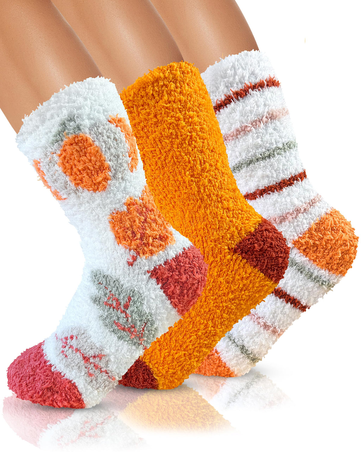 AIVEI Halloween Gifts Fuzzy Socks for Women Boo Spooky Basket Stuffers