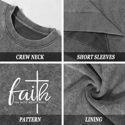 Christian Shirts for Women Faith Can Move Mountains