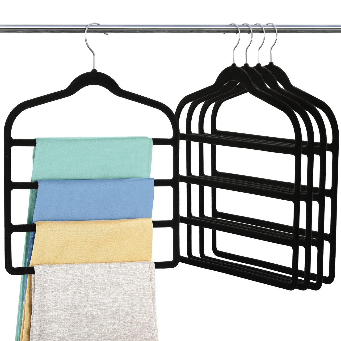 Velvet Pants Clothes Hanger Space Saving Non Slip Pants Shorts Hanger