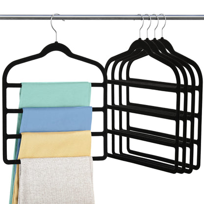 Velvet Pants Clothes Hanger Space Saving Non Slip Pants Shorts Hanger