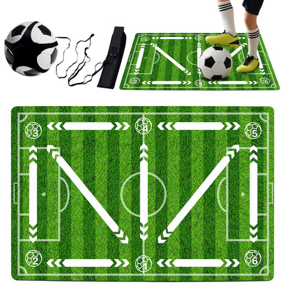 Soccer training mat,Soccer training equipment accessories for All Ages to Improve Speed Strength Agility and Coordination,Anti-Slip/Silent Mat