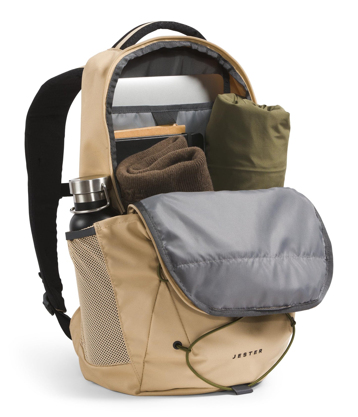 The North Face Jester Everyday Laptop Backpack - Commuter Daypack, Water Repellent, Laptop Sleeve, Lunar Blue/Fizz Lime, One Size