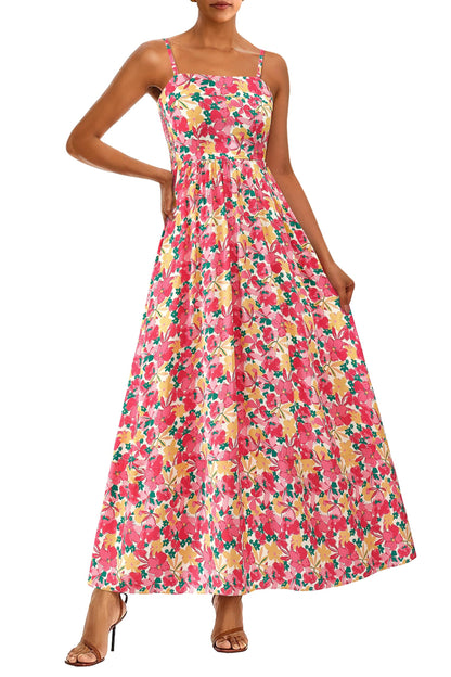 PRETTYGARDEN Women’s Boho Floral Striped Summer Maxi Dress