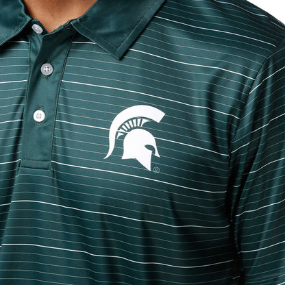 FOCO NCAA Mens NCAA College Team Logo Striped Polyester Polo Short Sleeve Shirt
