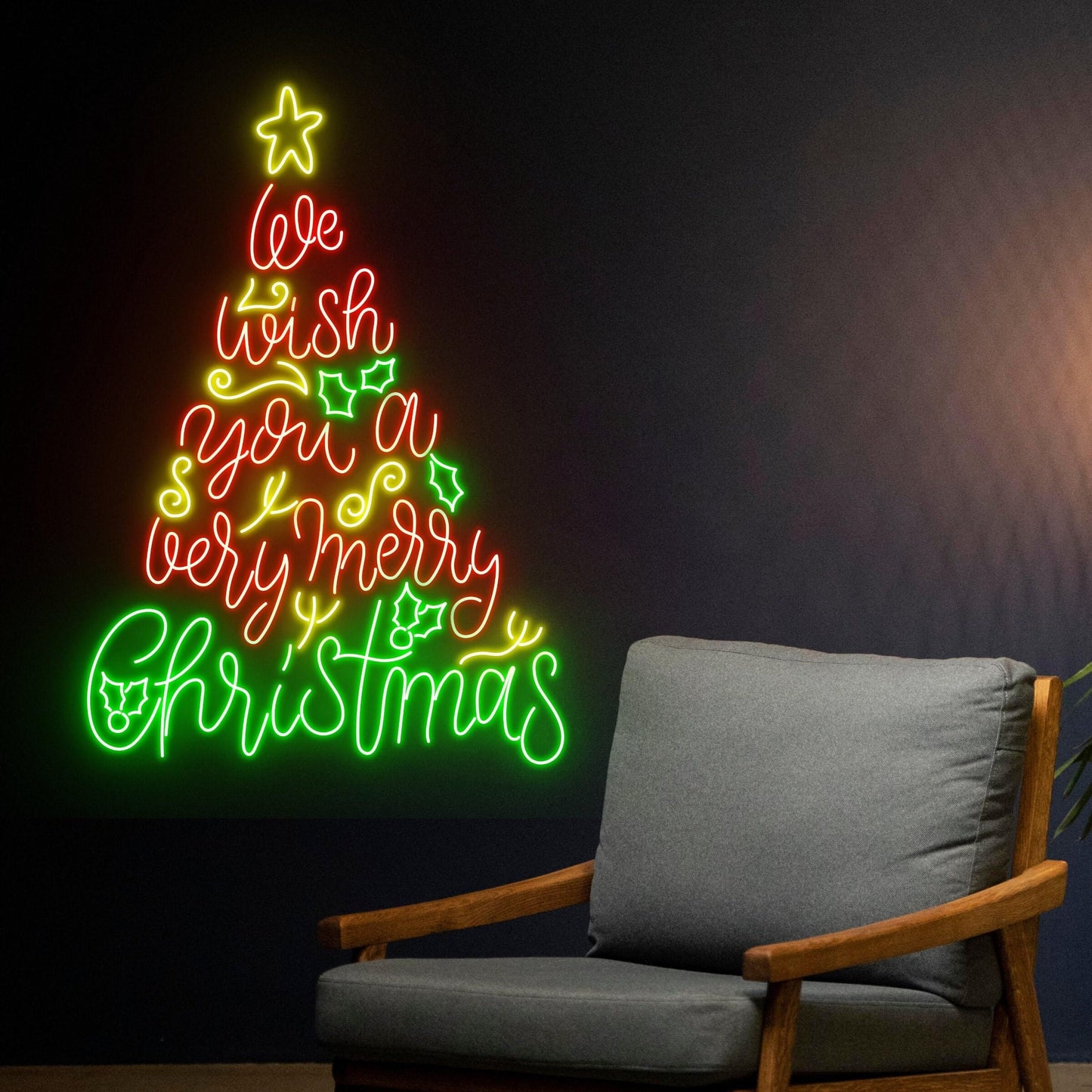 Custom Merry Christmas Tree Neon Sign Led Sign LED Lights (Merry Christmas)