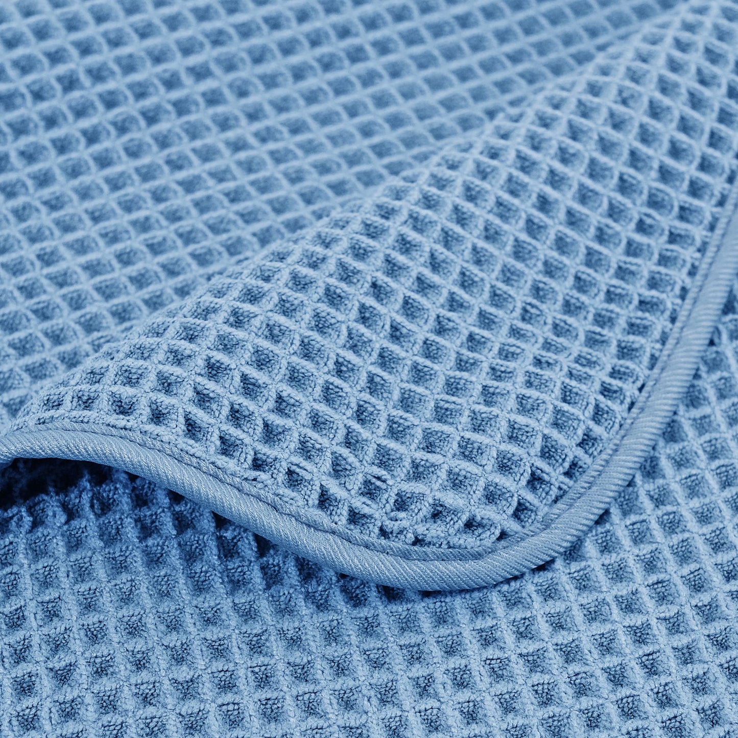 POLYTE 430 GSM Microfiber Oversize Quick Dry Lint Free Bath Towel, 60 x 30 in, 4 Pack (Waffle Weave)