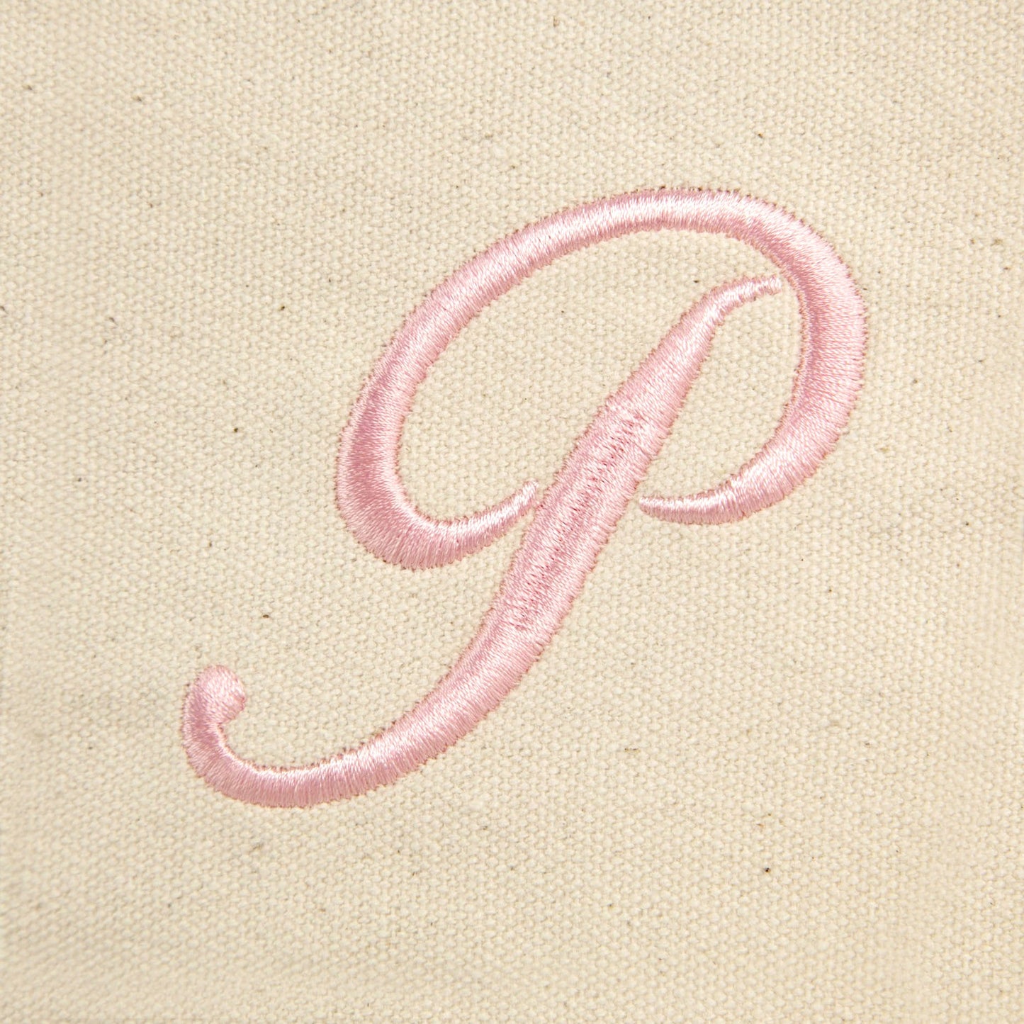 Dalix Women's Cotton Canvas Tote Bag Large Shoulder Bags Pink Monogram a - Z | Large