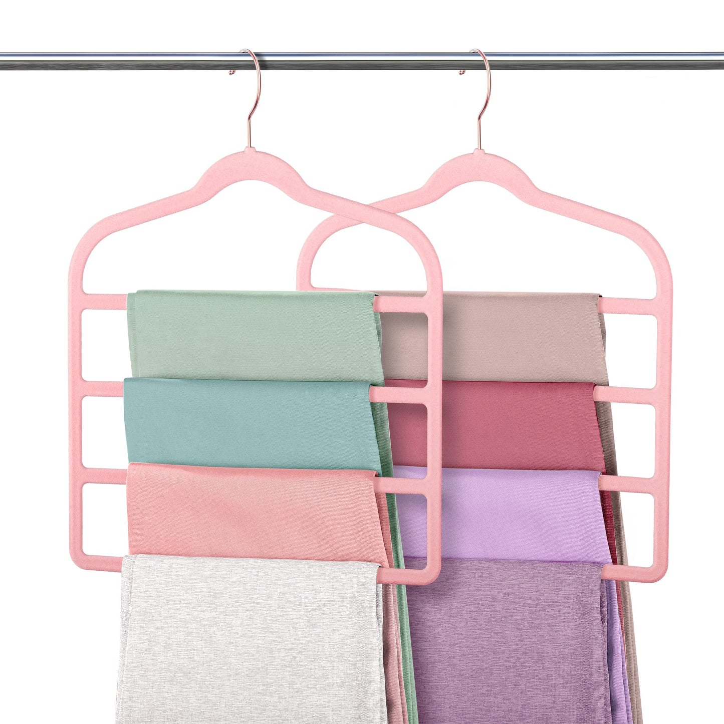 Velvet Pants Clothes Hanger Space Saving Non Slip Pants Shorts Hanger