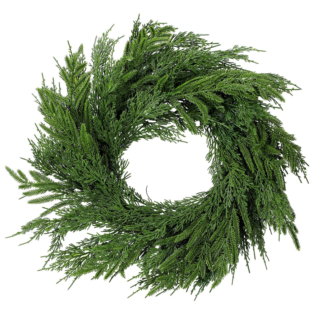 Wavwavw 48" Christmas Large Norfolk Pine Wreath for Front Door