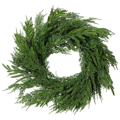 Wavwavw 48" Christmas Large Norfolk Pine Wreath for Front Door