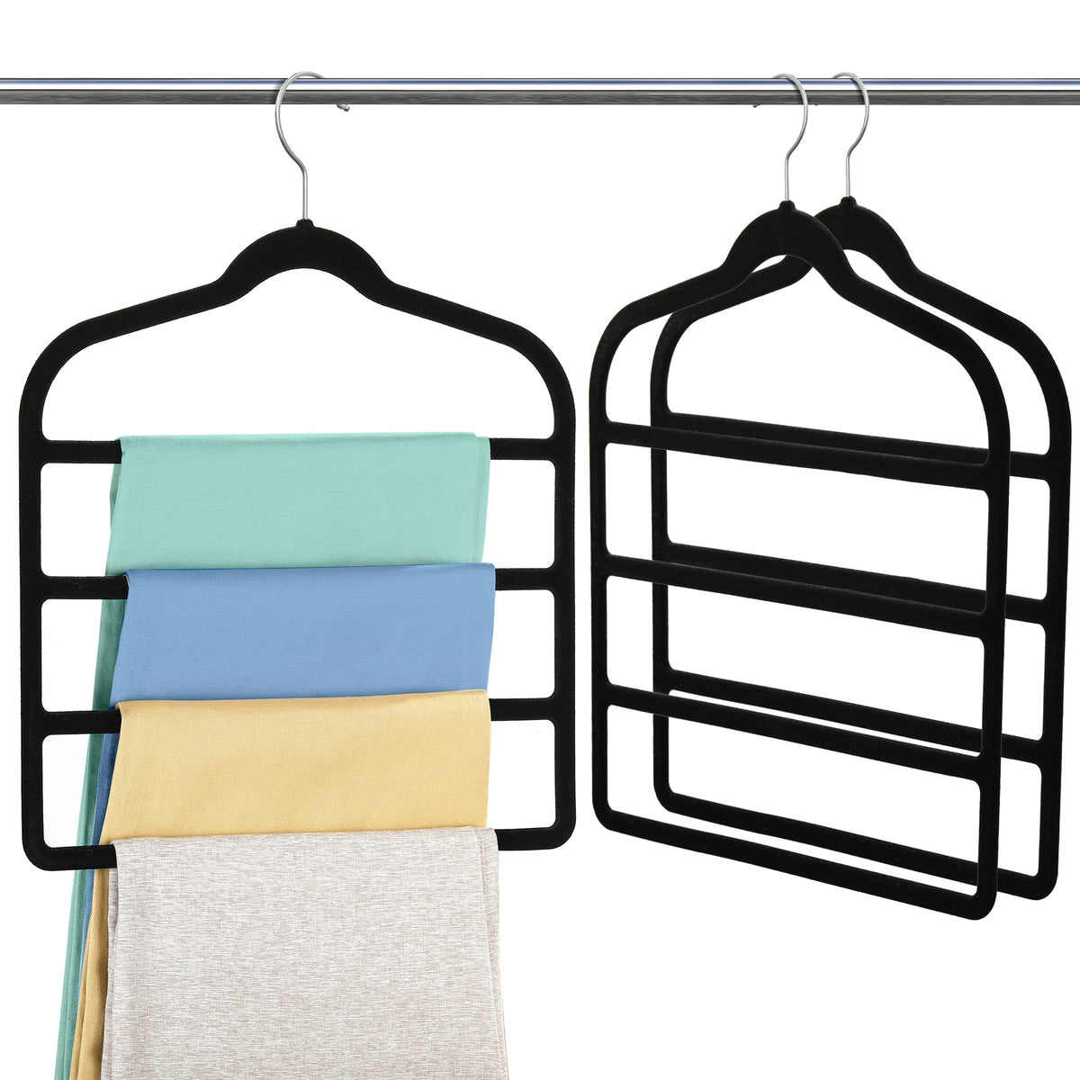 Velvet Pants Clothes Hanger Space Saving Non Slip Pants Shorts Hanger