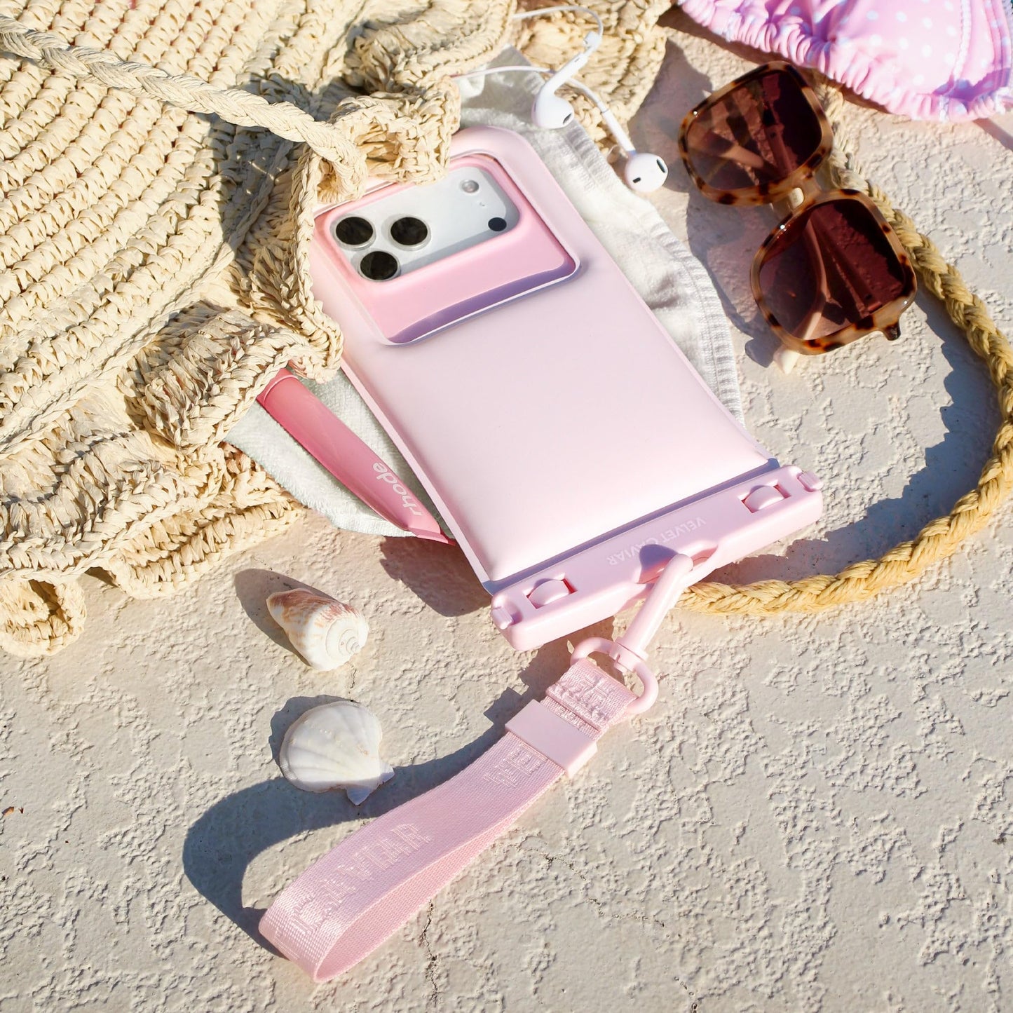 VELVET CAVIAR Waterproof Phone Pouch with Lanyard