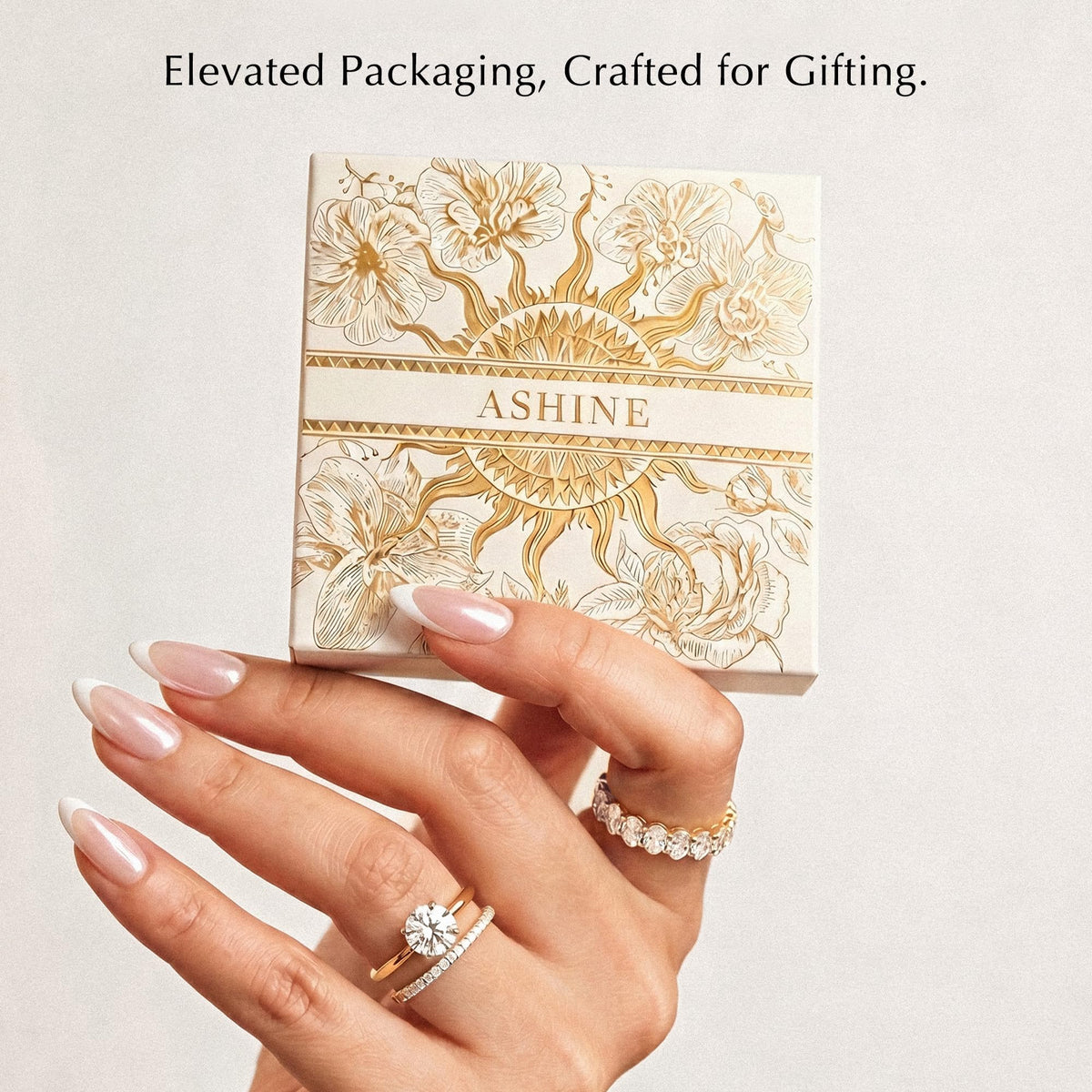 ASHINE Diamond Look Pear Huggie Earrings, 14K Gold Plated CZ Drops