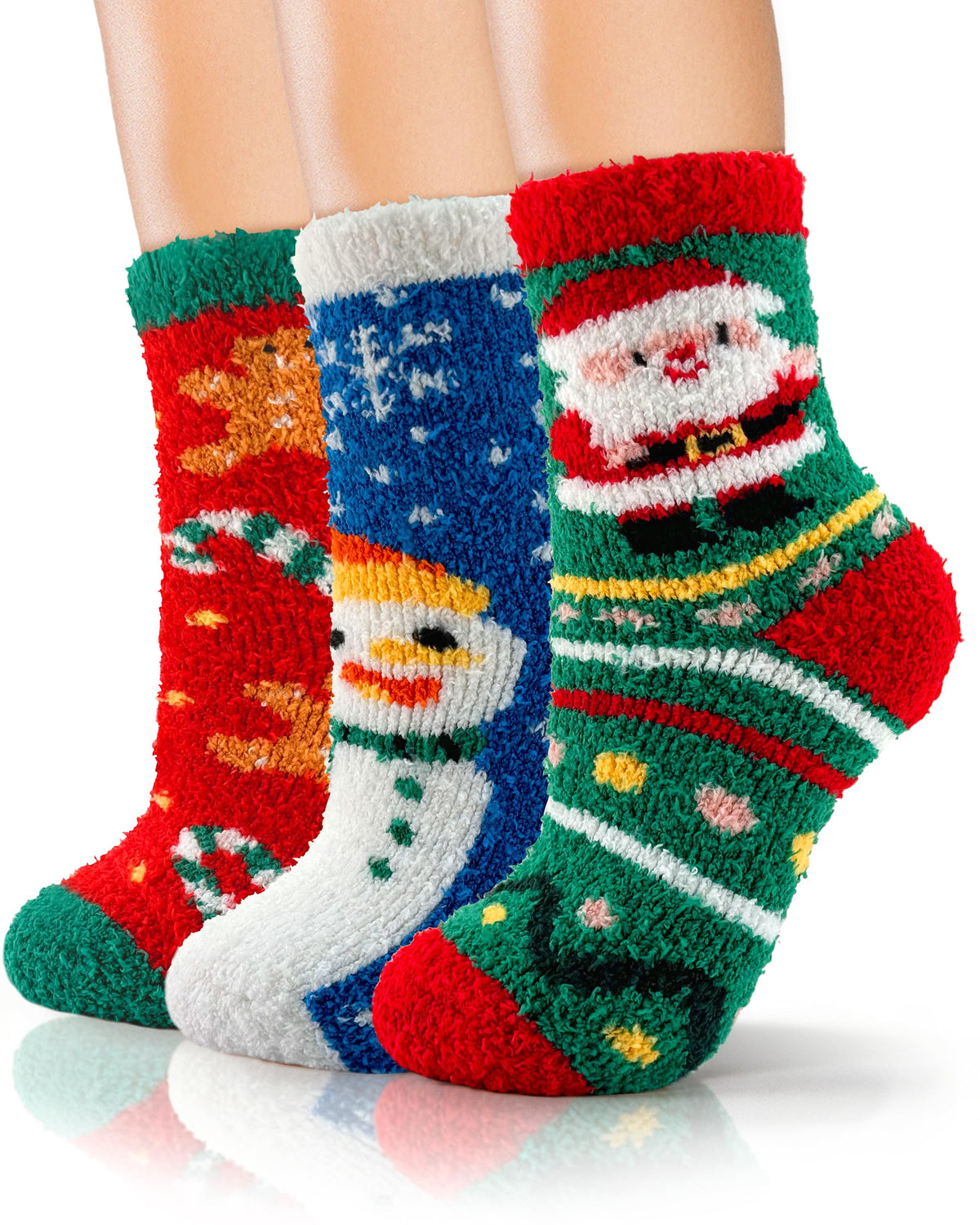 AIVEI Halloween Gifts Fuzzy Socks for Women Boo Spooky Basket Stuffers