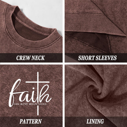 Christian Shirts for Women Faith Can Move Mountains