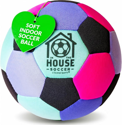 in The House Soccer Ball - Indoor Size 4 Padded Soccer Ball for Girls (Ages 3+), Boys (Ages 3+) & Adults - Bring Soccer Practice Home - Perfect for Juggling - Gift for Soccer Player