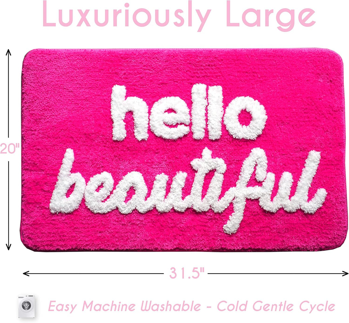 Evovee Hello Beautiful Bath Mat