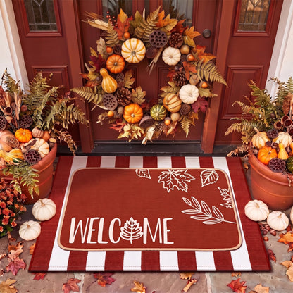 Tinideya 2 Pcs Halloween Door Mats Outdoor Layered Ghost Front Door Mat