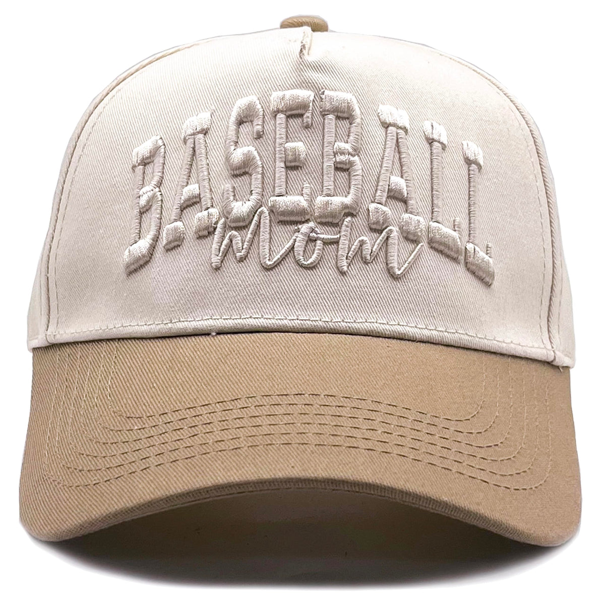 Baseball Mama Trucker Hat- 3D Embroidered Mama Adjustable Cotton Baseball Caps for Women