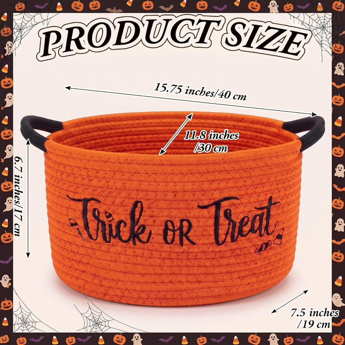 Yungyan Halloween Movie Night Supplies Snack Tray, Orange Gift Basket
