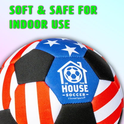 in The House Soccer Ball - Indoor Size 4 Padded Soccer Ball for Girls (Ages 3+), Boys (Ages 3+) & Adults - Bring Soccer Practice Home - Perfect for Juggling - Gift for Soccer Player