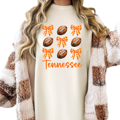 Tennessee Football Shirt for Women and Teens Game Day Fall Football Oversized Tee