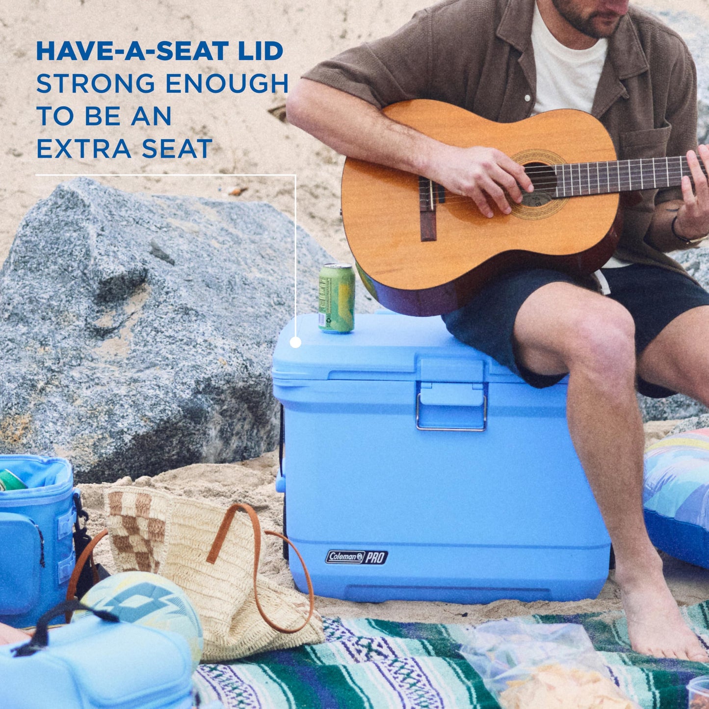 Coleman Pro Heavy-Duty 45qt Ultra-Light Premium Hard Cooler, Extra-Thick Insulation Keeps Ice up to 4 Days, 74-Can Capacity