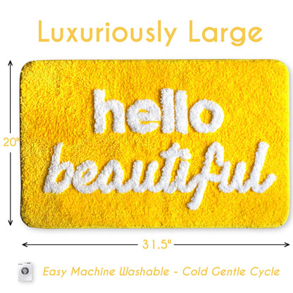 Evovee Hello Beautiful Bath Mat