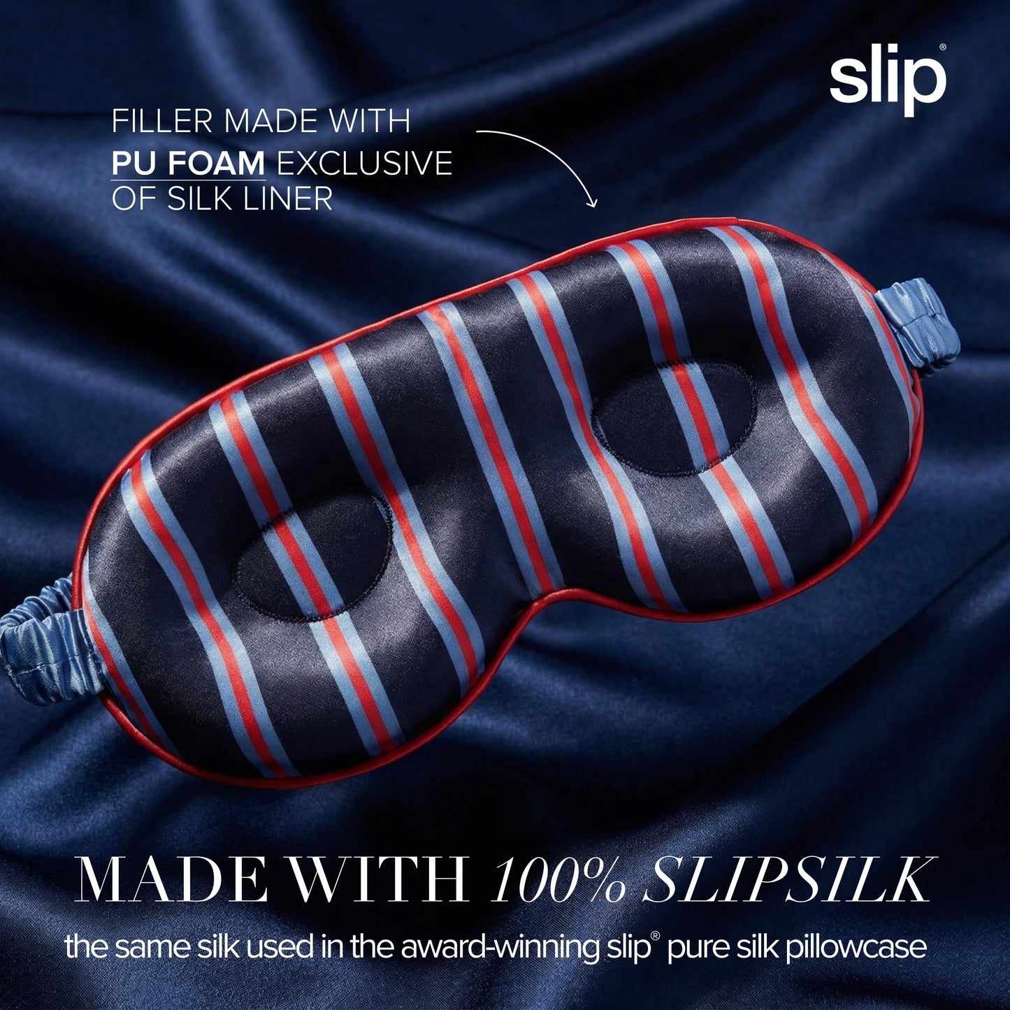 slip Pure Silk Contour Sleep Mask: Protect Your Delicate Lashes with Our Innovative, Lash-Friendly Design. Experience Uninterrupted Beauty Sleep with Slipsilk™ Comfort, 1 Contour Mask, Scarlet