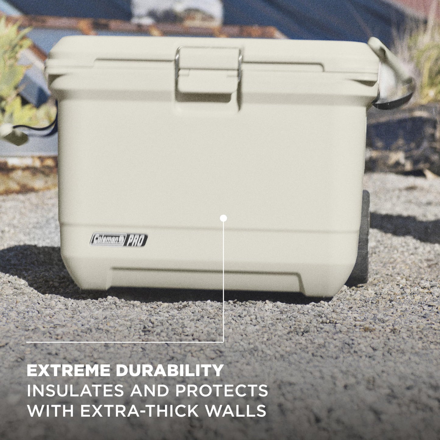 Coleman Pro Heavy-Duty 45qt Ultra-Light Premium Hard Cooler, Extra-Thick Insulation Keeps Ice up to 4 Days, 74-Can Capacity