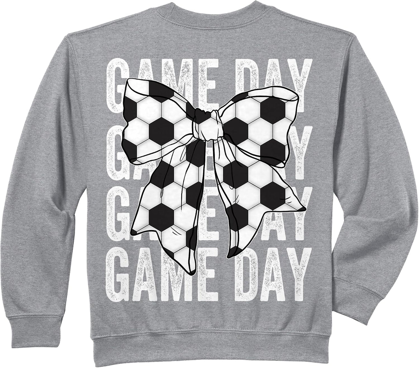 Soccer Bow Game Day Coquette Women Front and Back Print Sweatshirt