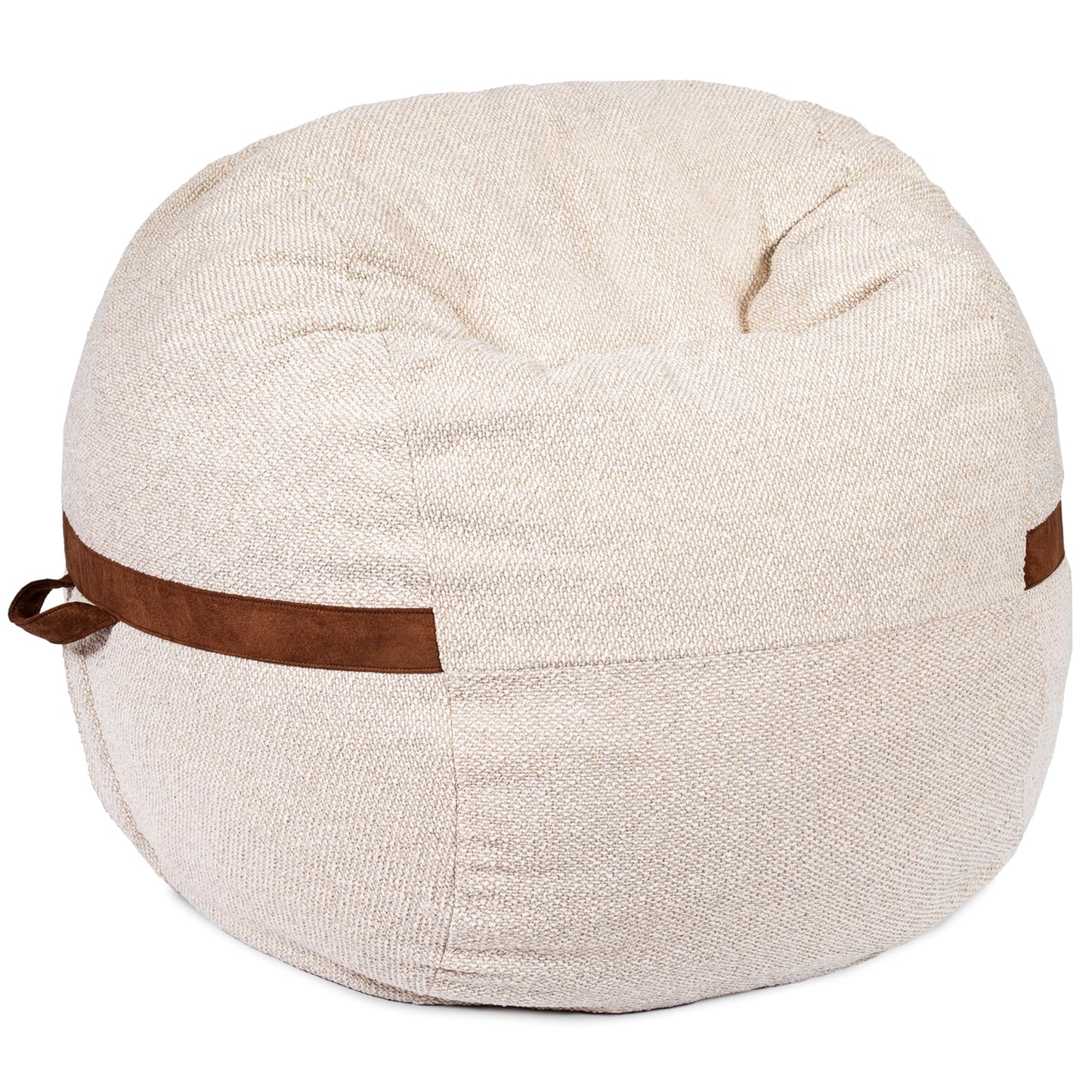 Big Joe Fuf 7Ft Giant Foam Bean Bag Chair, Oversized Couch with Removable Cover for Kids, Teens, Adults, Fog Lenox, Durable Woven Polyester, 7 Foot
