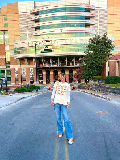 Tennessee Football Shirt for Women and Teens Game Day Fall Football Oversized Tee