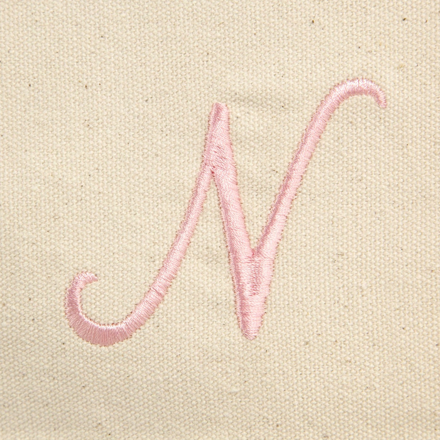 Dalix Women's Cotton Canvas Tote Bag Large Shoulder Bags Pink Monogram a - Z | Large