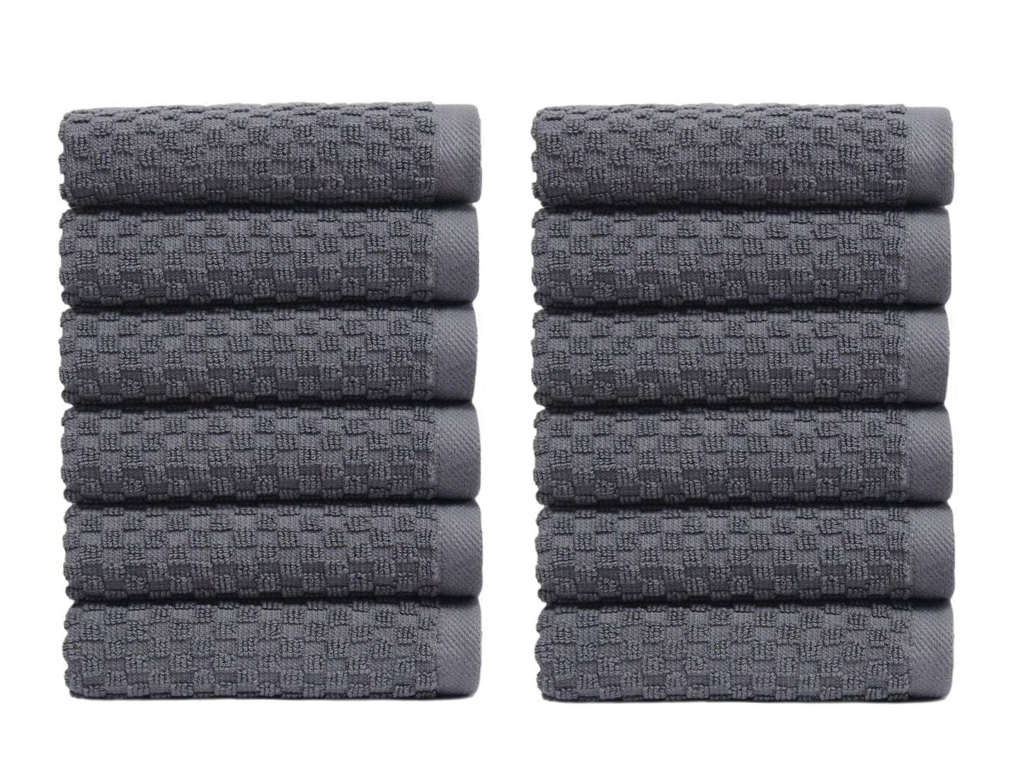 COTTON CRAFT- Euro Spa Set of 4 Luxury Waffle Weave Bath Towels, Oversized Pure Ringspun Cotton, 30 inch x 56 inch, White